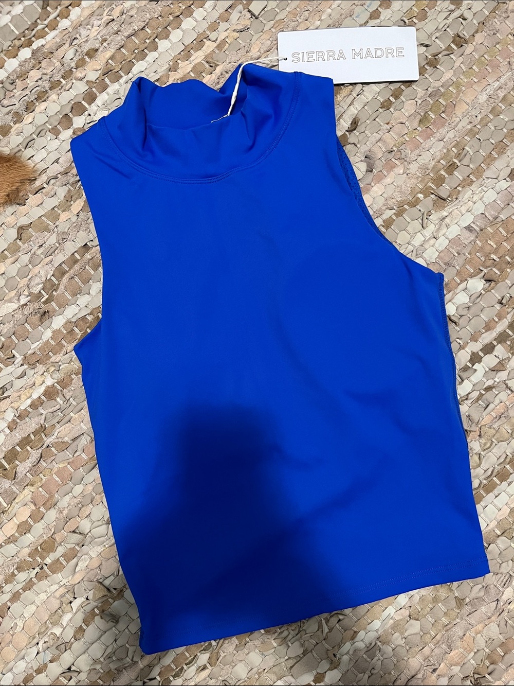 Sierra Madre Cobalt High Neck Sleeveless Tank